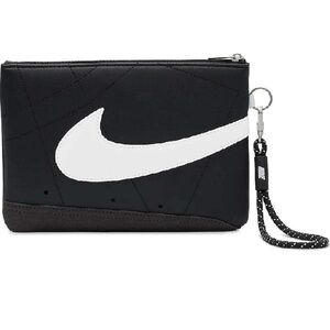 Nike Blazer Wristlet Clutch Bag Black White Unisex Zip Pouch N1009949 NWT